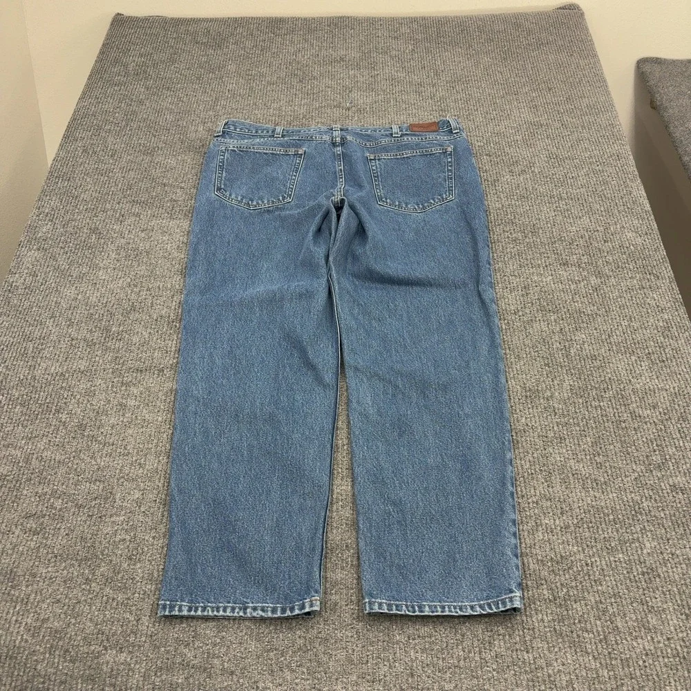 LL Bean Jeans Mens 42x30 Blue Cotton Classic Fit Straight Leg Casual Outdoor